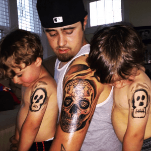 My latest tattoo and of course my boys wanted to match their daddy lol 