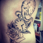 First Step ! Final Step ! #rose #roses #rosetattoo #redrose #elephant #elephanttattoo #elephants #horloge #montreagousset #time #adventuretime #tattoo #bodytattoo #blackandred #blackandredtattoo #redtattoo #colored #coloredtattoo #redandblack #redandblackdesign #tattooredandblack #RedandBlackTattoos #tattoed #tatouage #tatouages #tatouagerose #tatouageroses #noir 