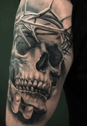 Done by Nick Uittenbogaard - Resident Artist                #tatt #tattoo #tattoos #ink #inked #inkedup #inklovers #blackandgrey #blackandgreytattoo #skull #skulltattoo #skulls #amazing #amazingtattoos #art #culemborg #netherlands