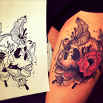 #Rose #skull #ladyskull #Lady #VisibleINK job of to day ! Totaly in love 😍