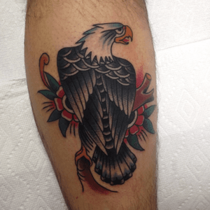 Done at #queenstreettattoo #eagle #traditionaltattoo #classic 