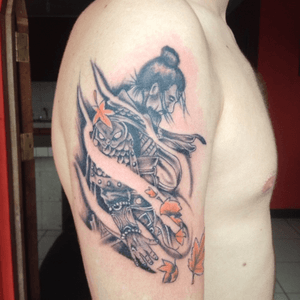 #samuray #tattoo #costarica #titoulate #el13tattooshop #blackandgrey 