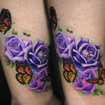 #JamieSchene #colorrealismtattoo #colorrealism #Union3Tattoo #fusionink #roses #butterfly 