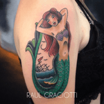 Mermaid tattoo #mermaid #mermaidtattoo #mermaidtattoos #girl #oldschool #traditional #tattoos #tattoo #tatuaje #tatuagem 