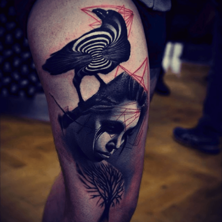A beautiful leg tattoo portrait by mili3art on Instagram tattoo leg  portrait  Tatuajes femeninos Diseños de tatuaje para parejas Tatuajes  muslos mujer