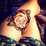 Lace rose tattoo #rose #lace 