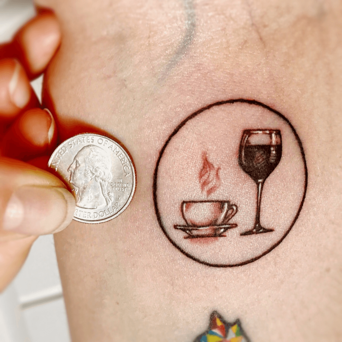 Tattoo uploaded by John D Nguyen (Anu RA) • Matching wine glasses