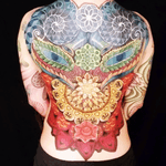 Artist #anthonyortega #full back #multicolor #patterns #mandala 