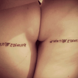 Best friends tattoo #tattooart #bestfriend #sametattoo #boobs #gps 