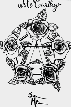 This will be my first tattoo that I designed for myself. Each rose represents a member of my family, and the geometric shapes are how we are connected.