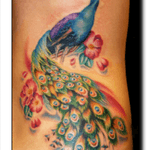 I would love something similar to this beautiful & bright, peacock tattoo - either on my side or to cover up 2 smaller tattoos on my back. #megandreamtattoo