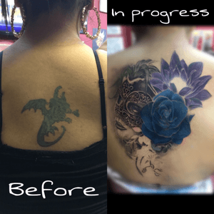 Elegant In process coverup done here at Royalty Ink!