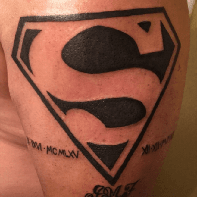 Apollo Tattoo Arts - Superman memorial done by Sam on Alan. | Facebook