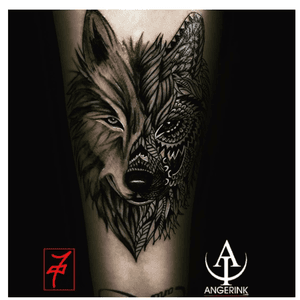 New Ink 😍#wolftattoo #wolf #realistic #mosaic #angerink #montreal 
