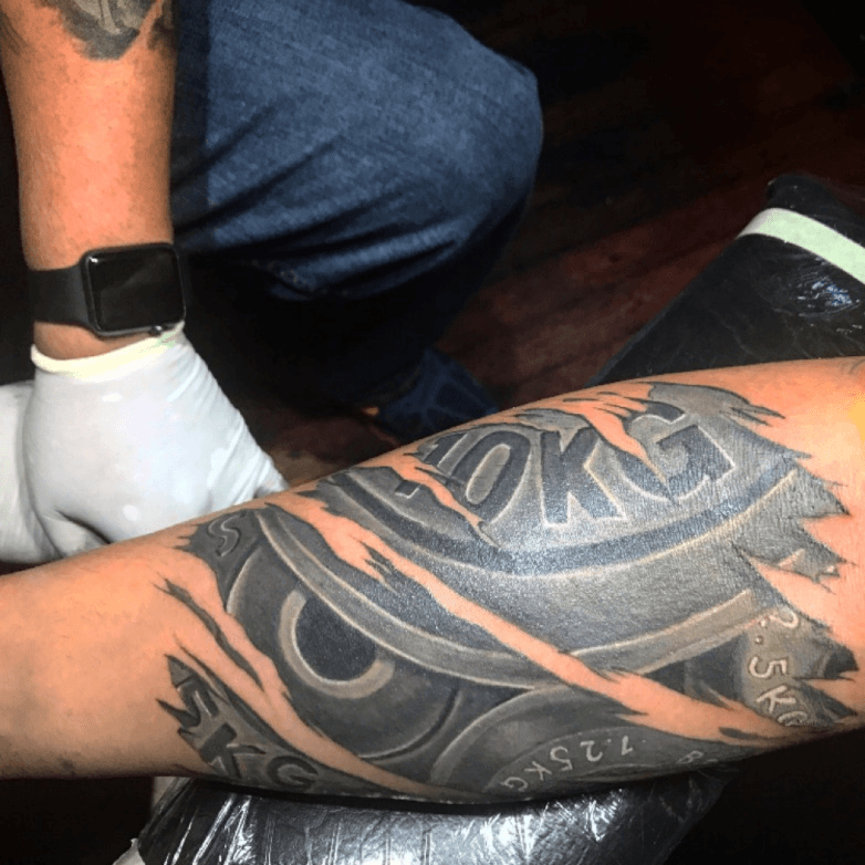 Dumbbell Tattoos History Meaning and Designs