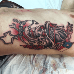 Texas Skull, James Buie, Elm Street Tattoo. 