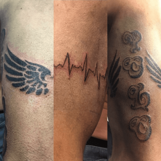 Tattoo uploaded by An_geloop • Heart beat to an armband #armband #heartbeat  #wings #lion #arm #blackink #tattoo #yolo. iG@an_geloop • Tattoodo