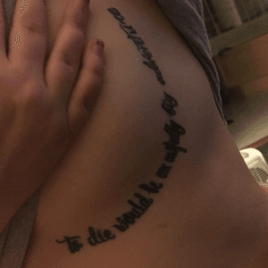 "To die would be an awfully big adventure" -Peter Pan (2003) tattoo number four