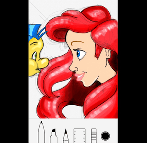 #note #iphone #Ariel #mermaid #drawing #draw 
