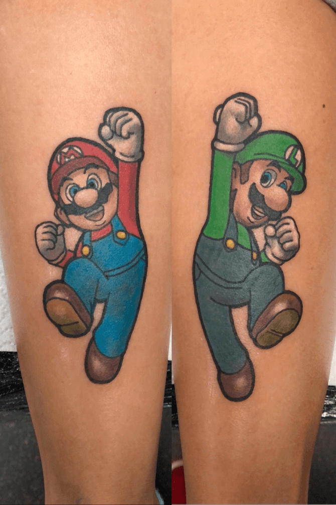 Tattoo Time Lapse  Supermario  Mario  Luigi  YouTube