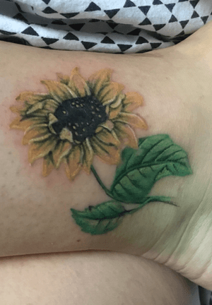 Sunflower tattoo #ankle #flower #sunflower #livingink
