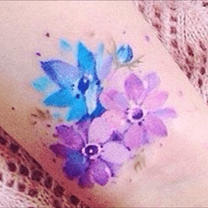 #tiny #flowers #floral #pink #blue #innerarm #welove 