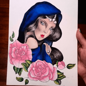 A #watercolor #painting of a #gypsy i did a few weeks ago 