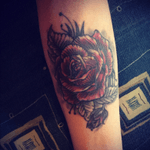  #rose #redrose #TattooWork #armtattoo 