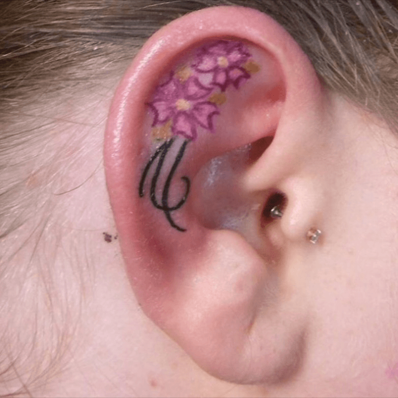 41 Cool Behind the Ear Tattoos for Women  StayGlam