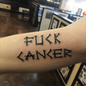 "Fuck Cancer" in wrenches for my father that lost his battle with cancer. #cancer #tribute #fuckcancer 