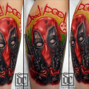 New ink #deadpool #ink #inkedup #comic #colour #deadpoolportrait #deadpoolmovie #tattooedmen 