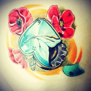 #poppies #brokenclock how time goes.. How life is.. 