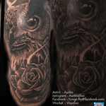 Artist: Austin Instagram:Austinzfoo #owl #tattoo #sydneytattoo #yongztatoo #austinzfoo #tattoos #inkstagram #ink #blackandwhite #sydneyaustralia 