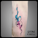#abstract #watercolor #watercolortattoo #watercolortattoos #watercolour #cat #cattattoo made @ #absolutink by #watercolortattooartist #watercolorartist #skinkorpus 