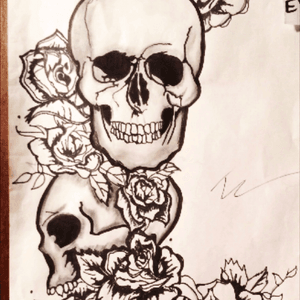 One half of the drawing I drew when i was going through a really rough time in my life this represents for me the past present and the future #megandreamtattoo 