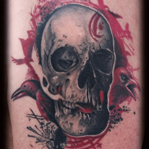 Tattoo by Jumilla #tatuaje#tattoo#tattoovalencia #tattooespaña #tatoorealismo#largavida13 #largavidatrece #jumilla #calavera#cráneo#cuervos#blackandgrey #blancoynegro #valencia #España#convención #2013 #quart de poblet