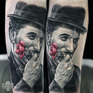 By Unknown Artist. I absolutely love #CharlieChaplin, and this image is from one of my favorites of his, #CityLights, the ending which always brings me to tears of joy. Please let this be my #megandreamtattoo! 💉