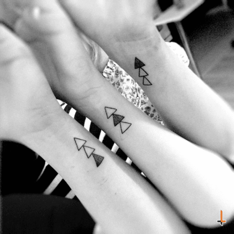 Triple triangles 3 points 3 lines 3 triangles  Triangle tattoos Tattoos Triangle  tattoo