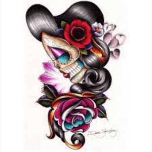 #megandreamtattoo i've wanted a tattoo using this one for reference for years. Ive always wanted it redrawn to look like Amy Winehouse. Turn the hair into a beehive, eyeliner flicks on the eyes and an old fashioned mic in front of the mouth. Possibly a scroll with song lyrics through the bittom end. 🙌🏻
