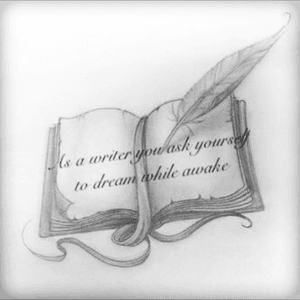 After my roses I'm getting this book written inside is my favourite quote. This will be just below my roses on my upper arm. #book #writer #dream #writing 