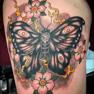 Hell butterfly by aj basilio #irezumi #japanese #wabori #colortattoo #lancasterca #tattoooftheday 