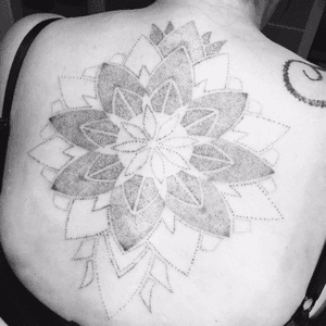 Work in progress ... this is gonna be awesome! :) #monoink #dotwork #mandala 