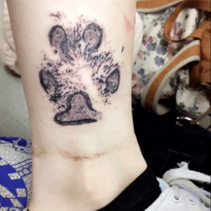#puppylove #blackandgray #pawprint my first tattoo from a few months ago. Done by #Siobhan at #DiversifiedInk in #BangorME