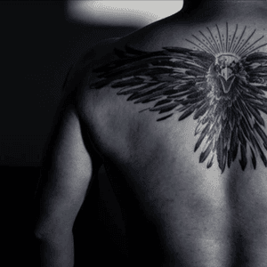 Game of throne inspired raven tattoo #gameofthrones #raven #backpiece