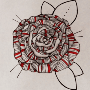 Red and black rose drawing #rose #black #white #red #roses #easy #tattoo #blackwork #blackandgrey #blackink #coloredtattoo #redink #blackandred #old #oldschool #oldschooltattoo #try #draw #drawing #draw #minimalist #minimalistic #feminine #ilariameggiolaro 