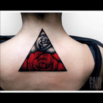 #rose #triangle #red #black #blackwork 