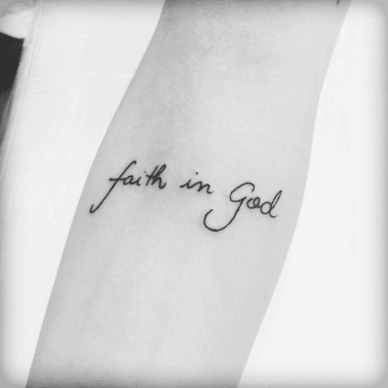 trust god tattoos