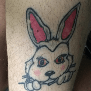 Got my blinged out bunny on the lookout. Done by Timothe Cavanaugh from N.C.