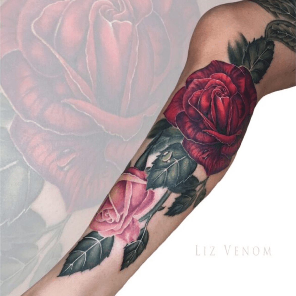 lv, tattoo and rose - image #6179096 on