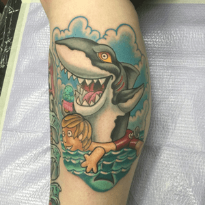 One of my favorites 😍😍. #shark #sharktattoo #nickjackson 